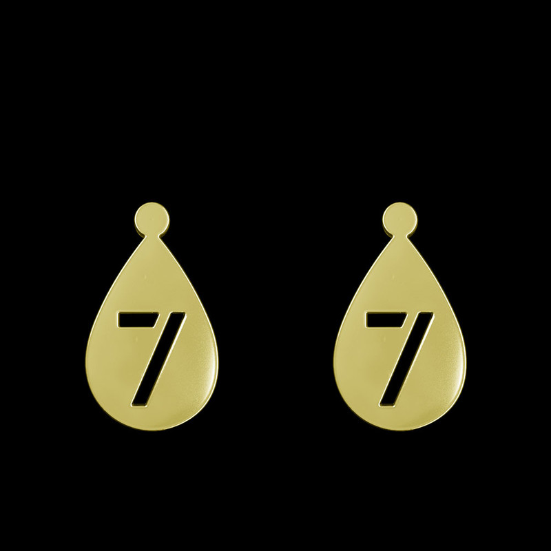 گوشواره طلا 18 عیار زنانه مدوپد مدل عدد 7 کد GA1-12825