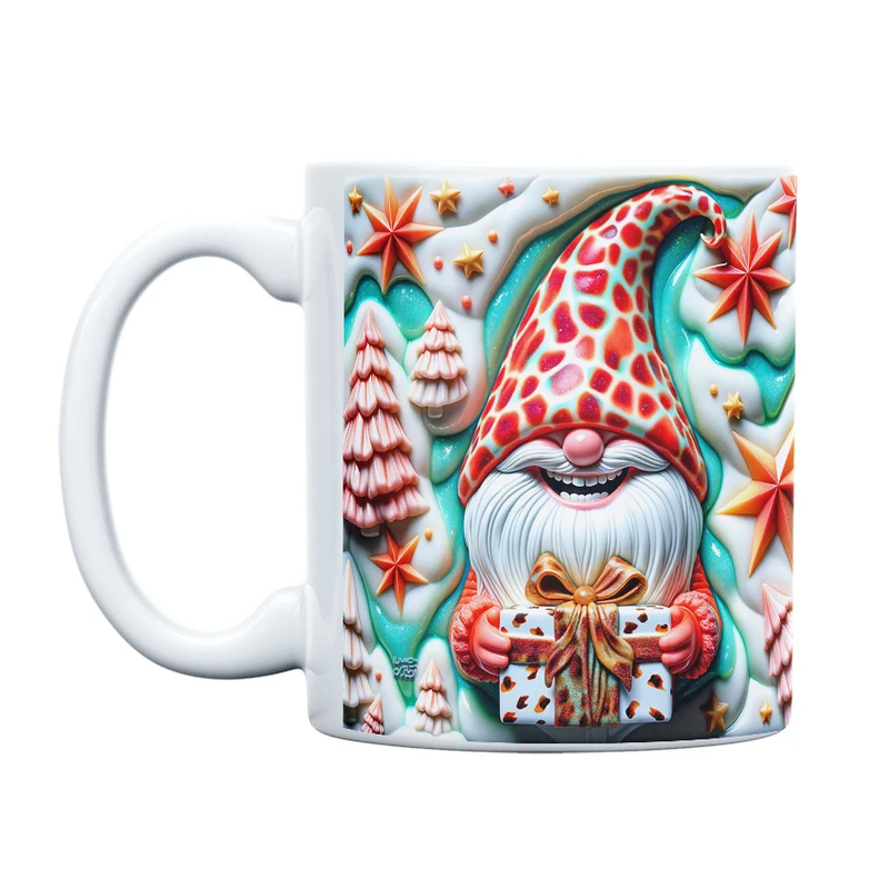 ماگ حس آمیزی طرح کریسمس مدل گنوم انرژی مثبت کد 13