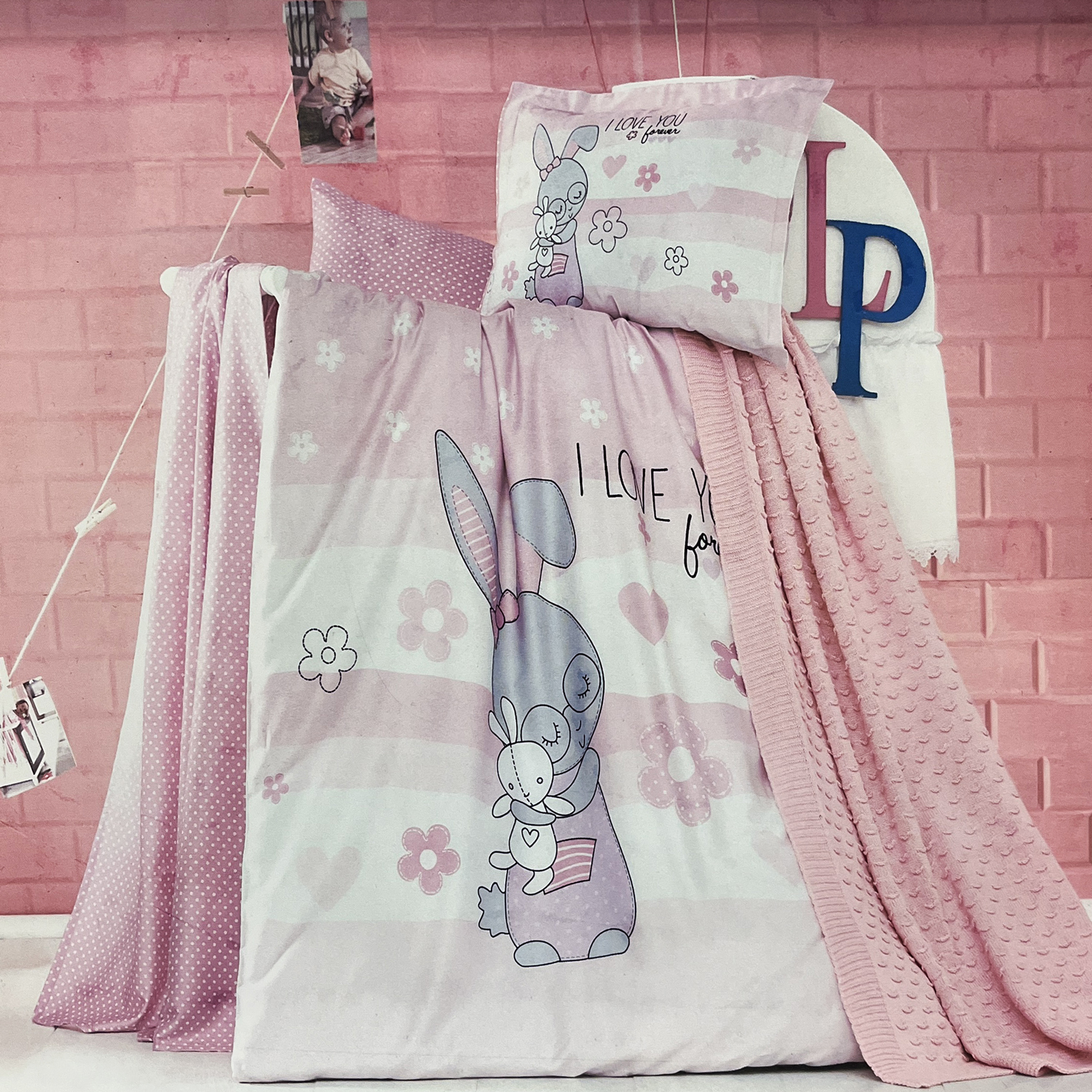 نکته خرید - قیمت روز سرویس خواب کودک مدل لومانا طرح خرگوش مجموعه 5 عددی خرید