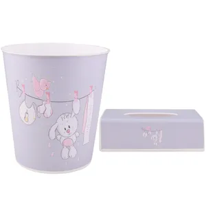 ست سطل و جادستمال کاغذی اتاق کودک طرح خرگوش کد 1050