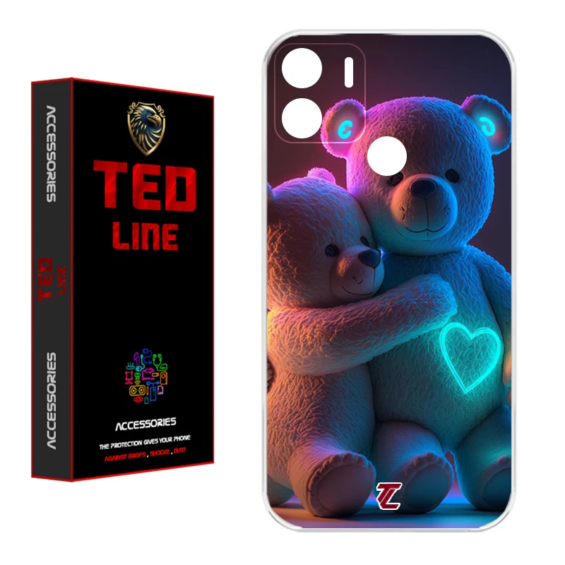 کاور تد لاین طرح خرس عاشق کد 1112 مناسب برای گوشی موبایل شیائومی Redmi A1 Plus / A2 Plus / Poco C51 / Poco C50