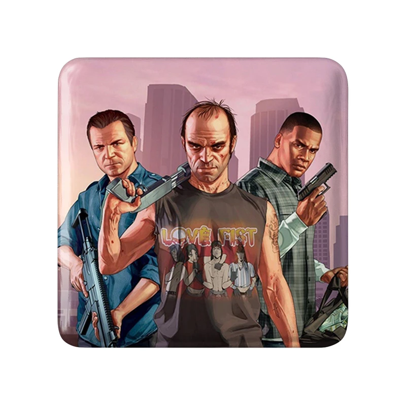 مگنت خندالو طرح ترور و مایکل و فرانکلین جی تی ای GTA مدل مربعی کد 30656