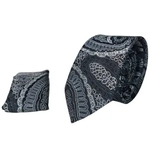 ست کراوات و دستمال جیب مردانه مدل ژوهانبرگ