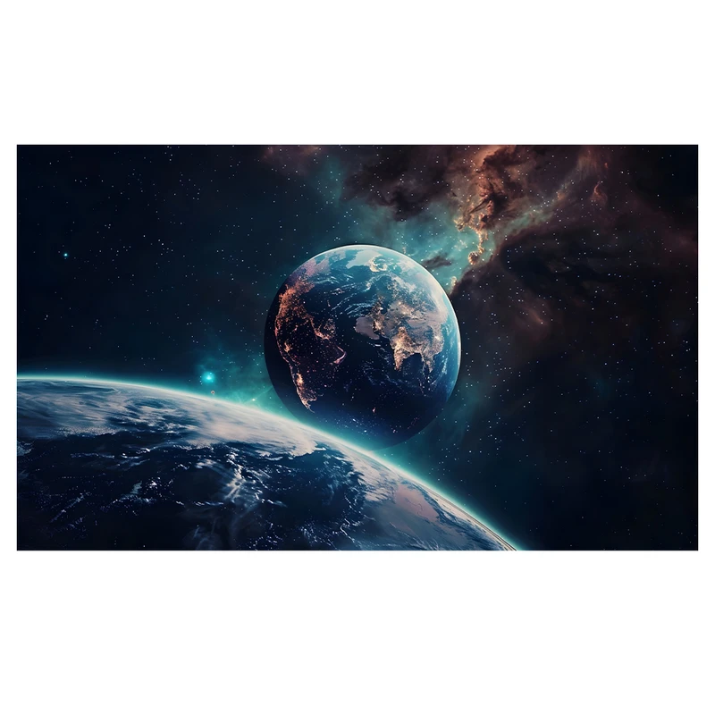 کاغذ دیواری مدل زمین و کهکشان کد AR3060467