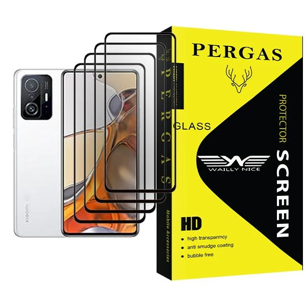 محافظ صفحه نمایش وایلی نایس مدل Pergas Glass MIX004 مناسب برای گوشی موبایل شیائومی 11T Pro بسته چهار عددی