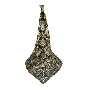 روسری زنانه مدل ابریشم طرح گل ریز