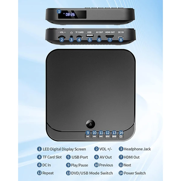 عکس شماره 7 : پخش کننده dvd مدل md115b