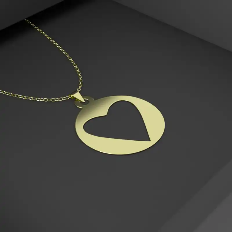 گردنبند طلا 18 عیار زنانه مدوپد مدل قلب کد GBA10069 به همراه باکس گل رز جاویدان