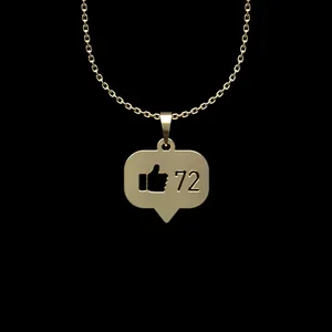 گردنبند طلا 18 عیار زنانه مدوپد مدل لایک کد N2-1-1272