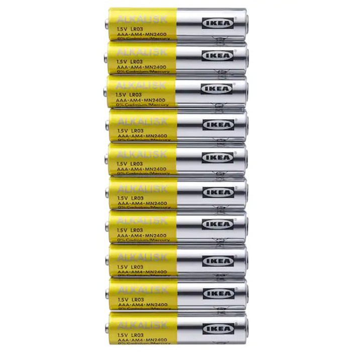 نکته خرید - قیمت روز باتری نیم قلمی ایکیا مدل ALKALISK بسته 10 عددی خرید