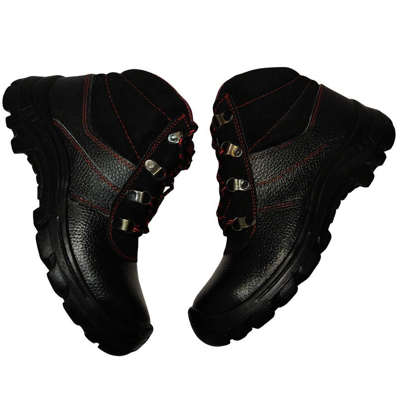 کفش ایمنی چرم تبریز مدل کوشا مشکی