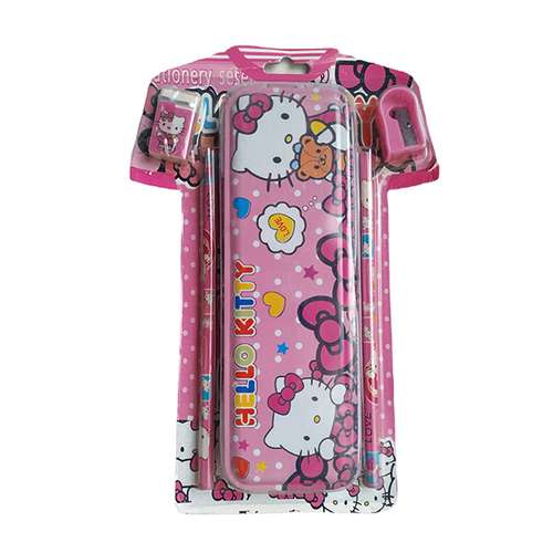 بسته لوازم تحریر مدل دوستان طرح کیتی مجموعه 5 عددی