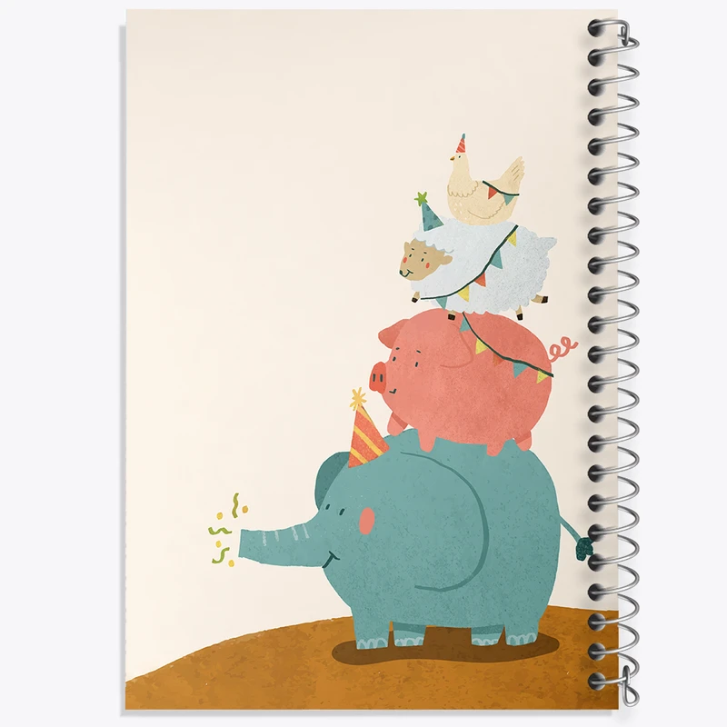 دفتر ژورنال نویسی 50 برگ خندالو مدل نقطه ای طرح تولدت مبارک کد N2544