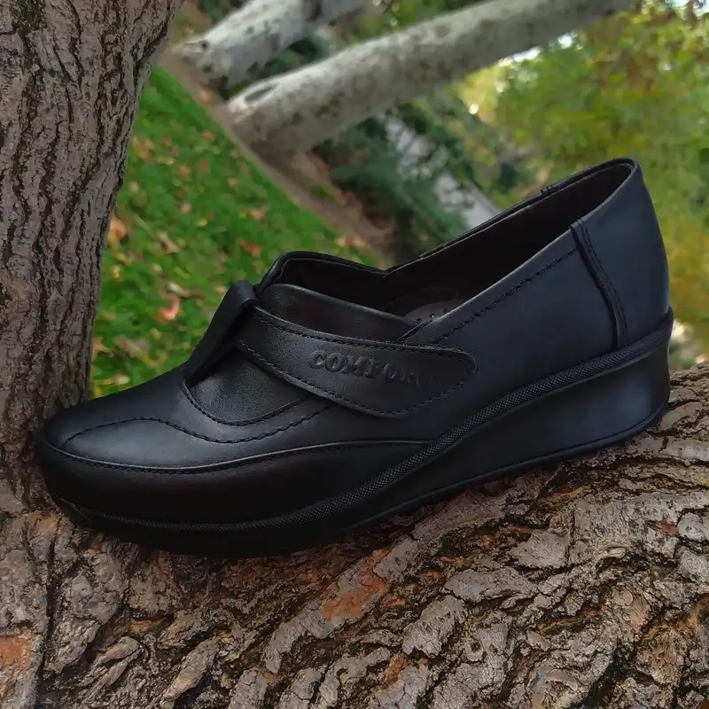 کفش طبی زنانه ایران پا مدل کامفورت رنگ مشکی