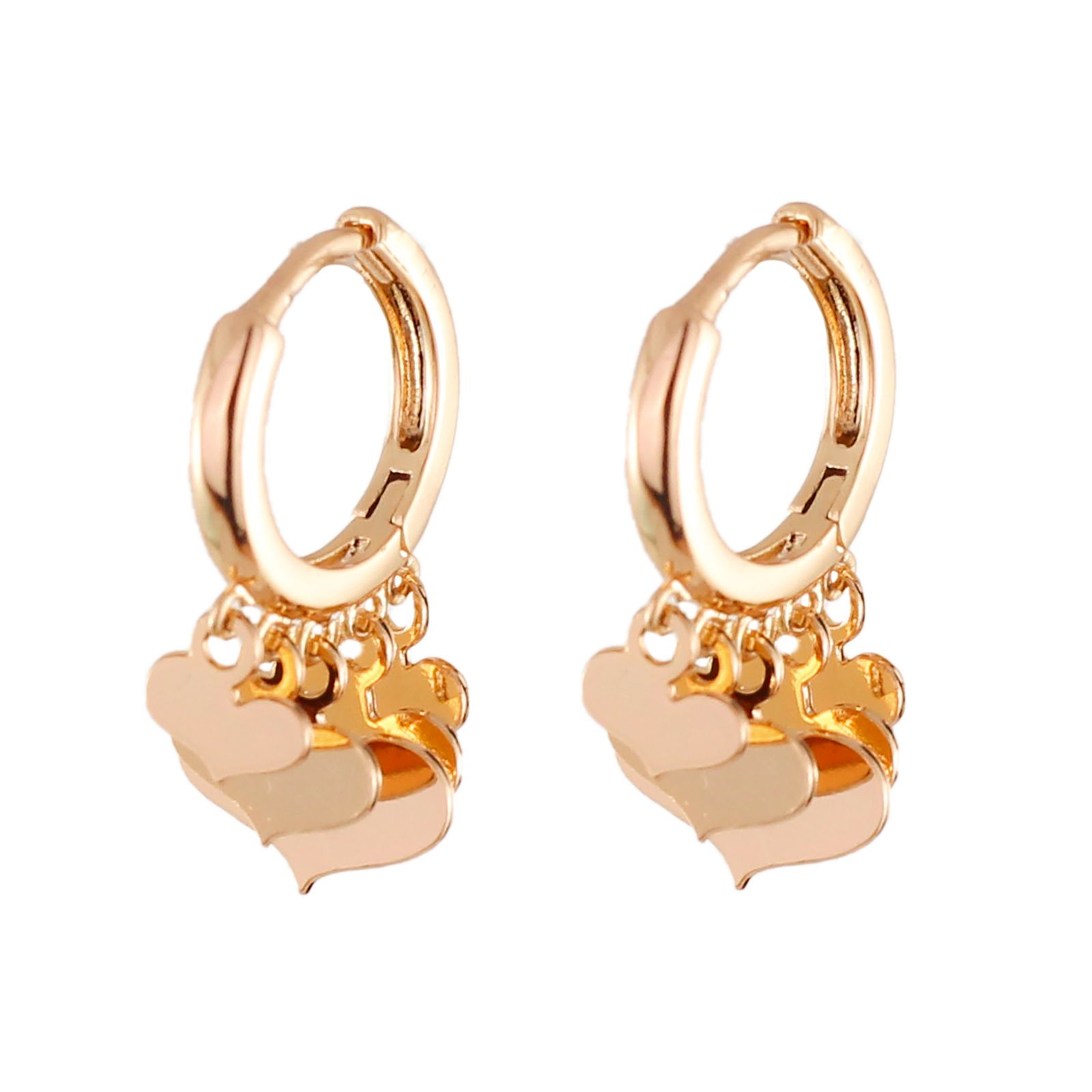 گوشواره زنانه ژوپینگ مدل قلب کد AAC758 -  - 1