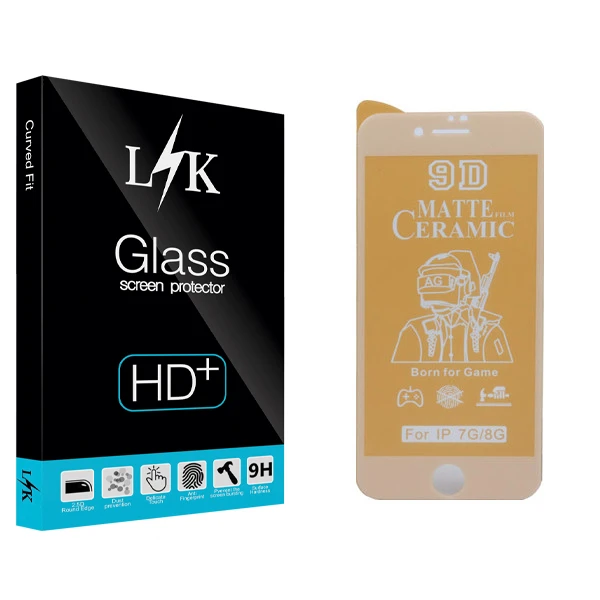 محافظ صفحه نمایش سرامیکی مات ال کی مدل +LITE مناسب برای گوشی موبایل اپل iphone 7 / 8