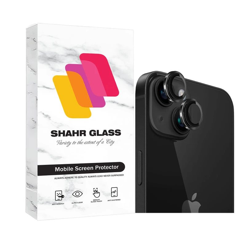 محافظ لنز دوربین شهر گلس مدل RINGISLSH مناسب برای گوشی موبایل اپل iPhone 13 / 13 mini