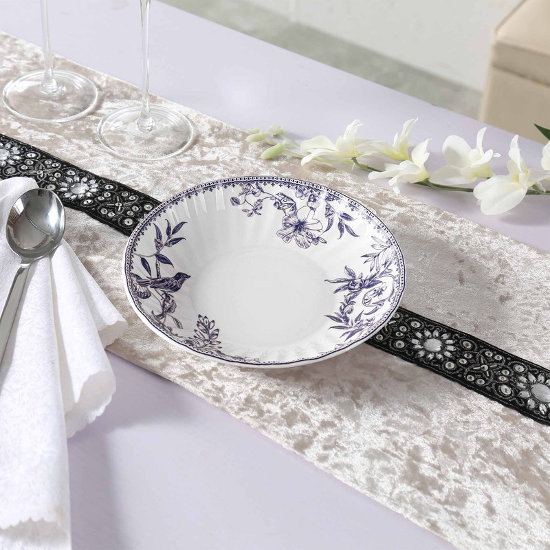 بشقاب خورش خوری گلدکیش طرح لوتوس مدل GK701140-1 بسته 6 عددی