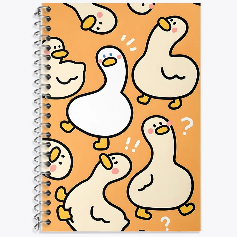 دفتر زبان 50 برگ خندالو مدل دو خط طرح اردک کد F1395