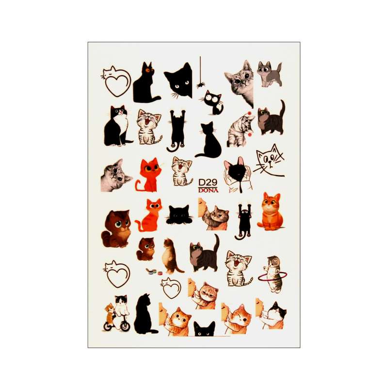 برچسب لنز ناخن مدل پیشی کد D29