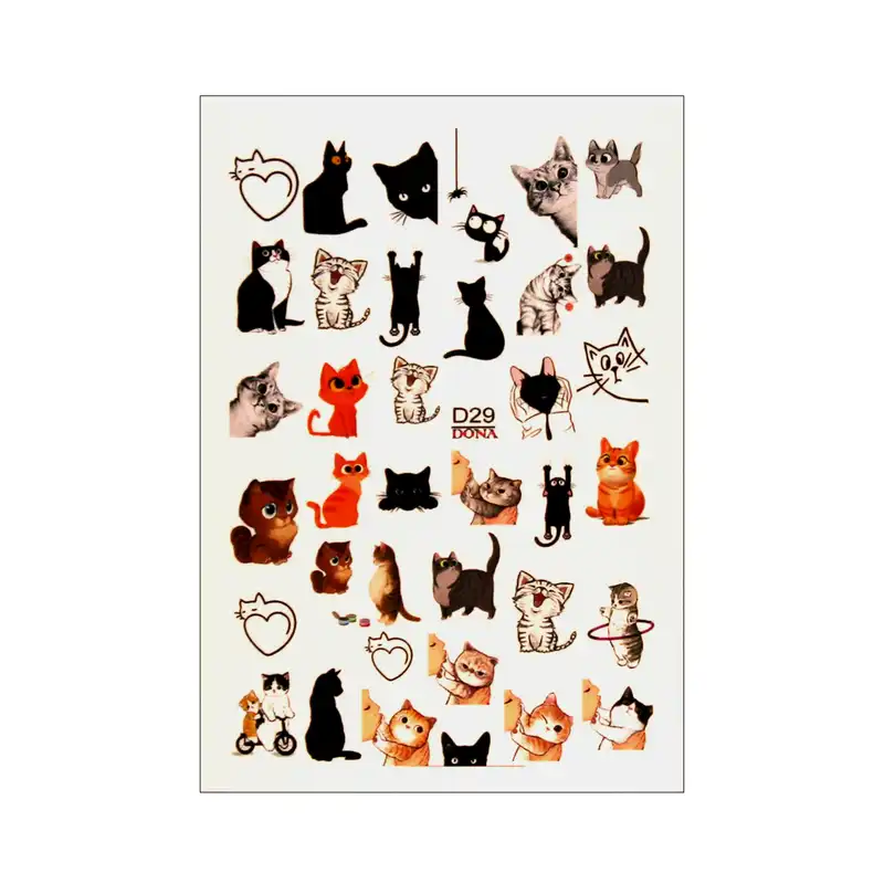 برچسب لنز ناخن مدل پیشی کد D29