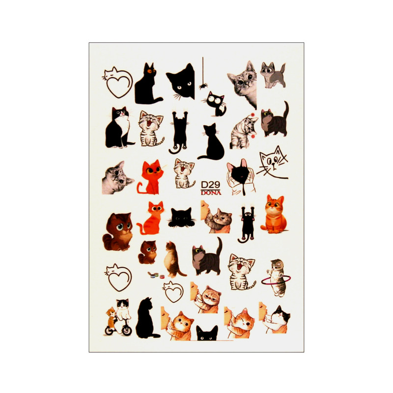 برچسب لنز ناخن مدل پیشی کد D29