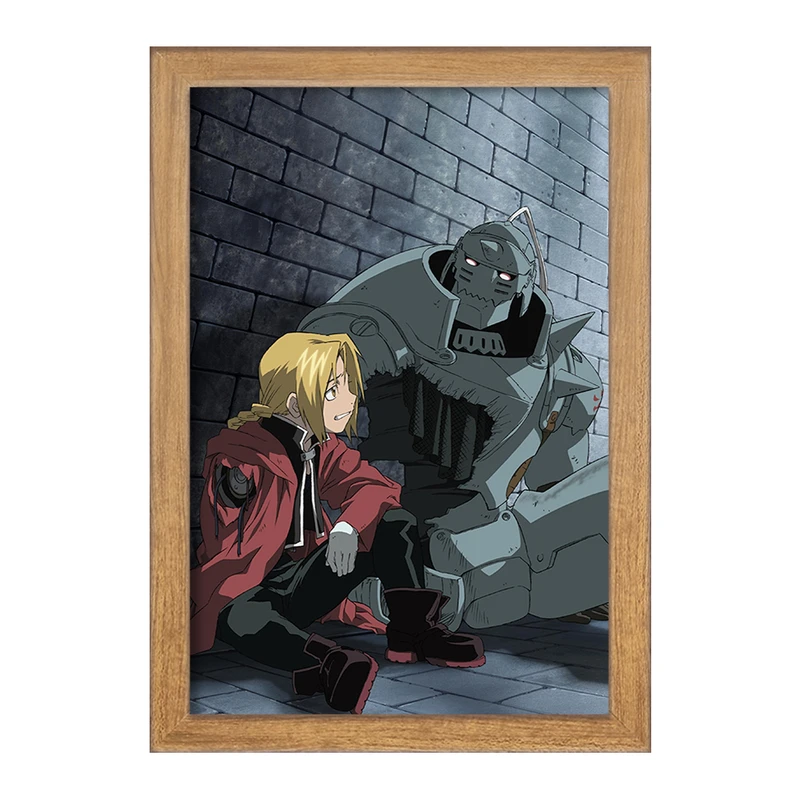 تابلو خندالو مدل ادوارد و آلفونس انیمه کیمیاگر تمام فلزی  کد 12684