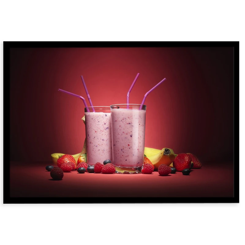 تابلو نوری بکلیت طرح شیک توت فرنگی B-S22