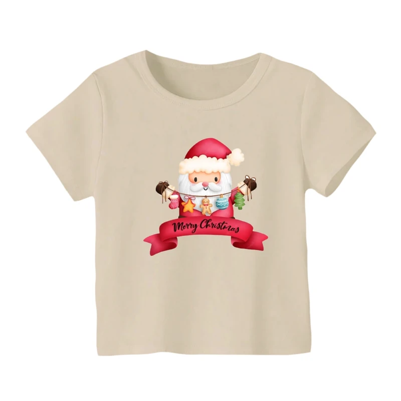 تی شرت آستین کوتاه بچگانه مدل بابانوئل کریسمس کد 16