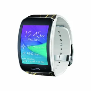 برچسب ماهوت طرح Graphite_Gold_Marble مناسب برای ساعت هوشمند سامسونگ Galaxy Gear S