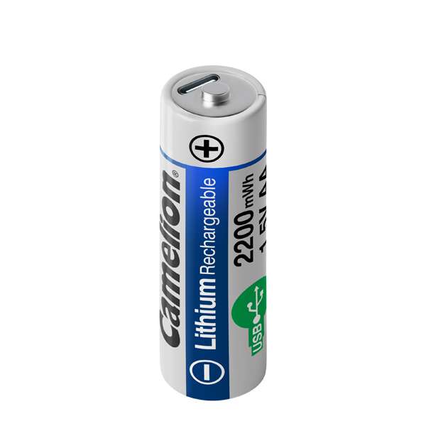 باتری قلمی قابل شارژ کملیون مدل 1.5VLi-AA2200 بسته دو عددی