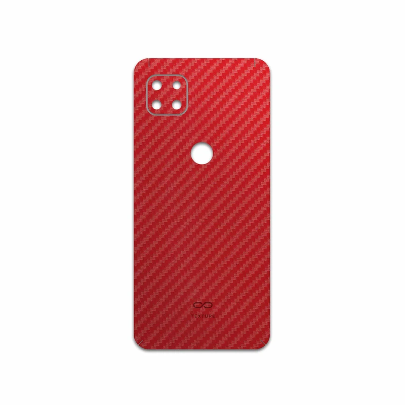 برچسب پوششی ماهوت مدل Red-Fiber مناسب برای گوشی موبایل موتورولا MOTO G 5G