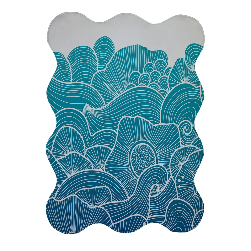 پادری مدل دالبر طرح گل کد 9276 سایز 80x110 سانتی متر