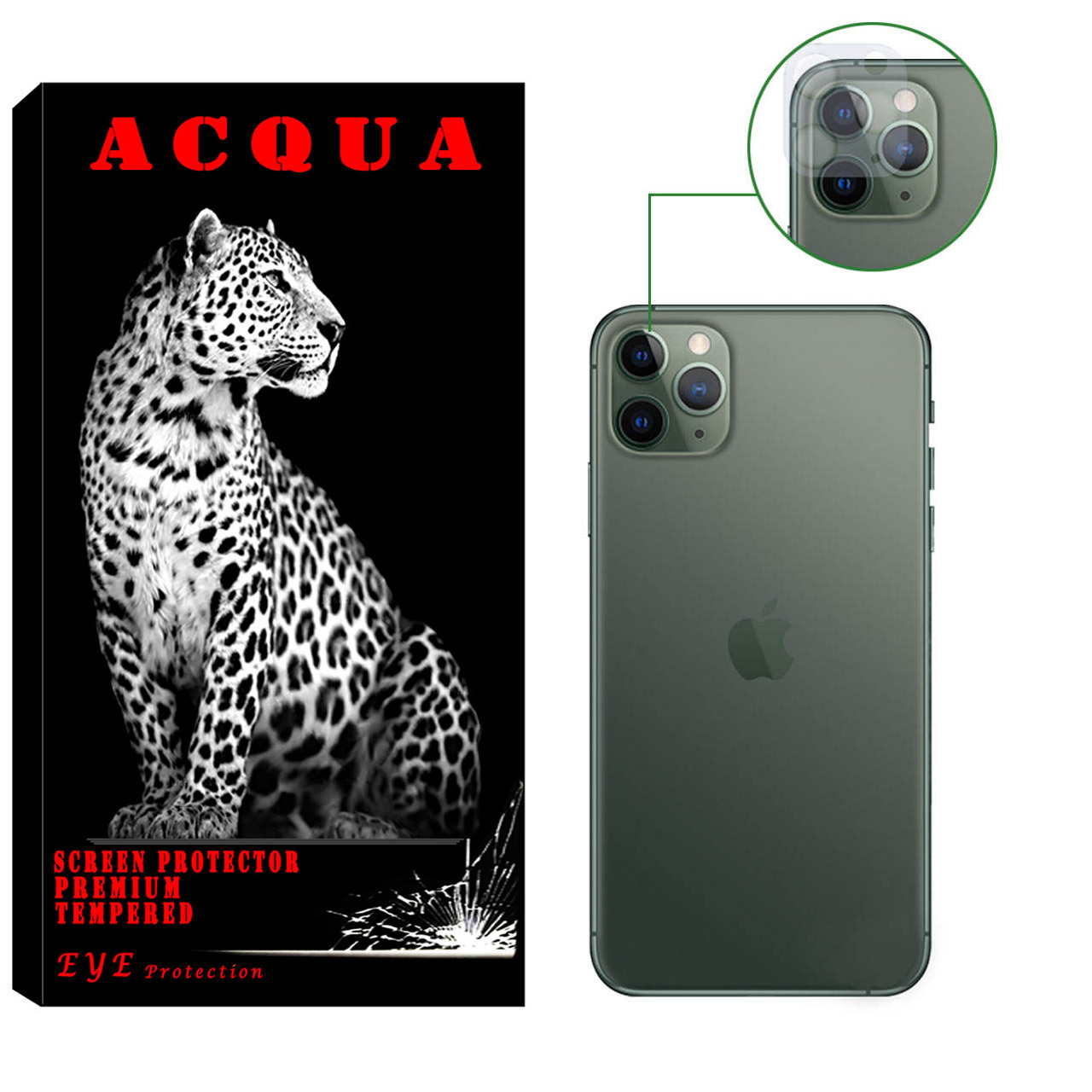 محافظ لنز دوربین آکوا مدل LN مناسب برای گوشی موبایل اپل IPHONE 11 PRO