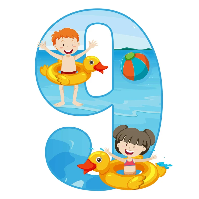 استند رومیزی مدل عدد 9 طرح شنا کد 1682