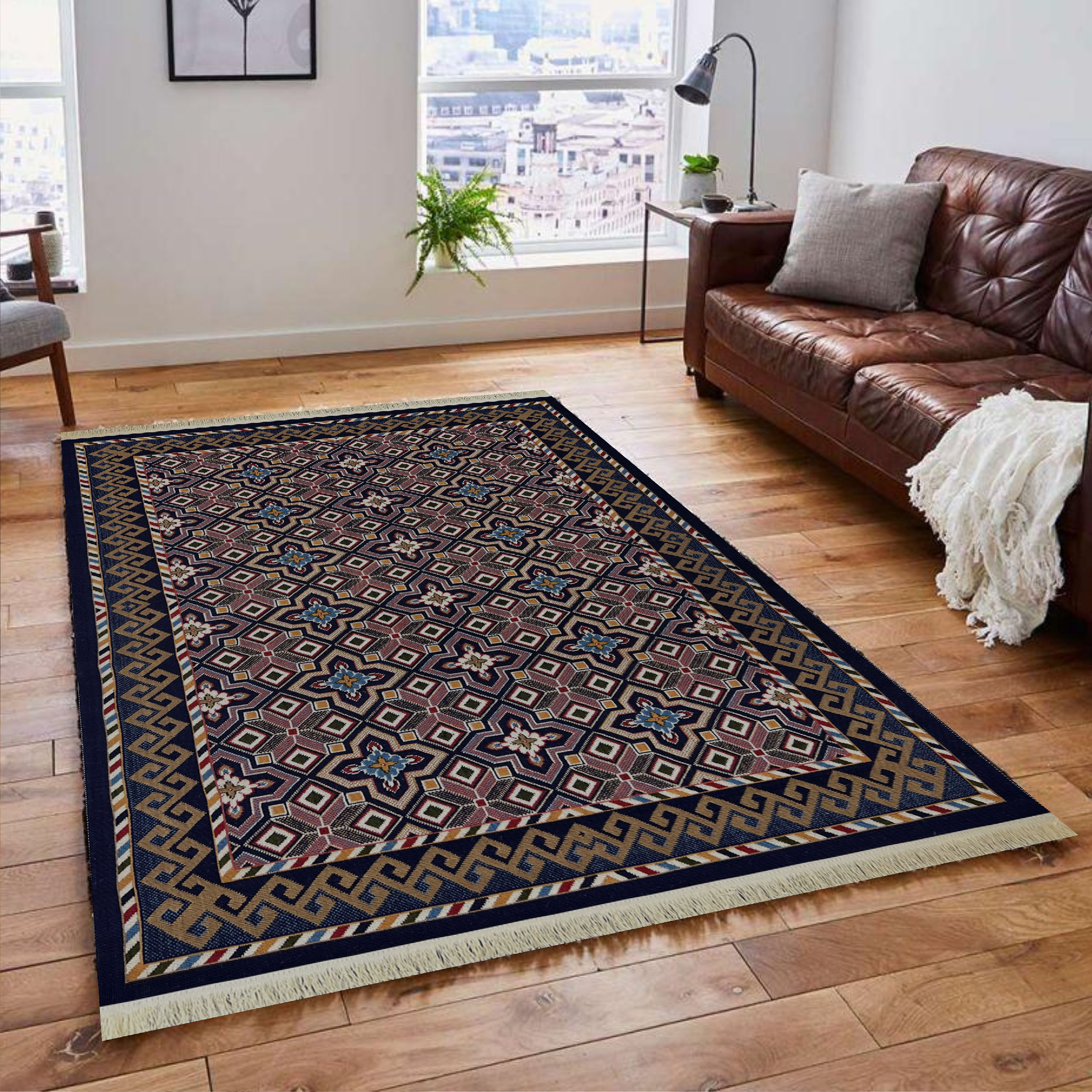 گلیم ماشینی جزیره طرح آریا مدل SO-8-V1