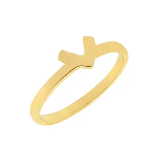 بند انگشتی زنانه گالری عزیزی طرح V مدل 14355