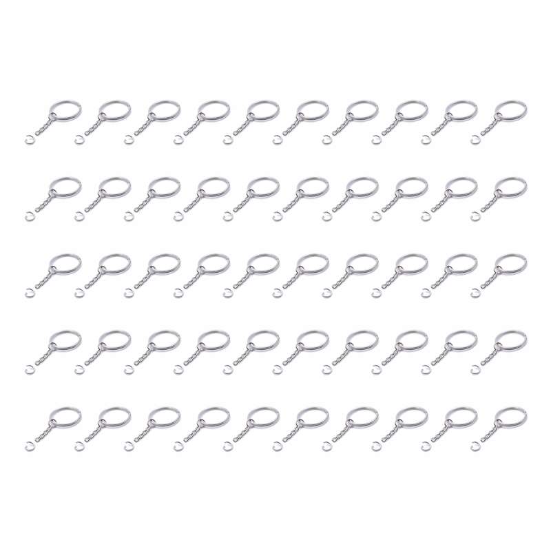 حلقه جاکلیدی مدل ابکاری استیل مجموعه 50 عددی