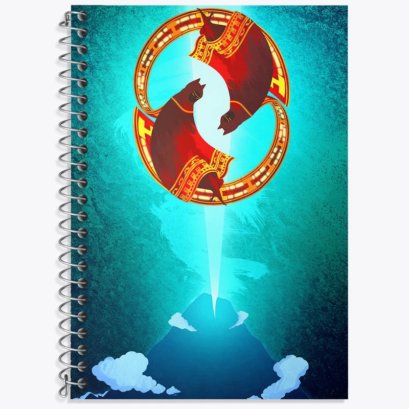 دفتر زبان 50 برگ خندالو مدل سه خط طرح بازی جورنی (Journey) کد 35596