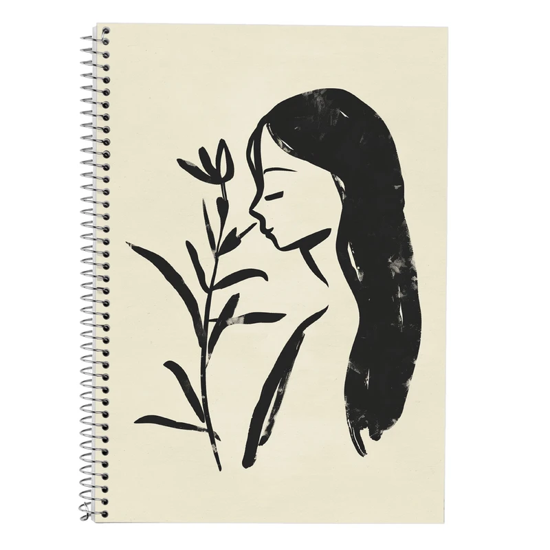 دفتر زبان 50 برگ مدوپد مدل سه خط طرح عاشقانه love کد DF14157