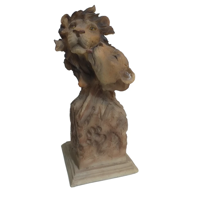 مجسمه رزینی مدل دو شیر