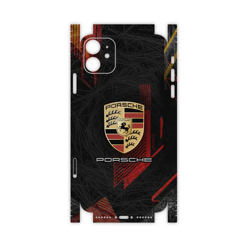 برچسب پوششی ماهوت مدل Porsche-Logo-FullSkin مناسب برای گوشی موبایل اپل iPhone 11