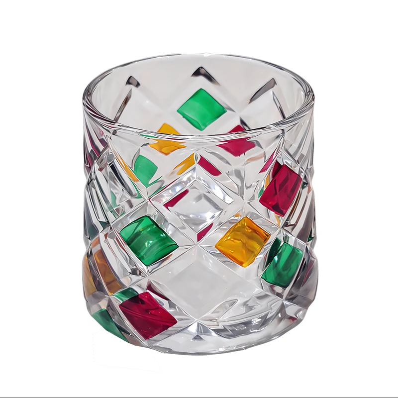 لیوان مدل کریستال طرح پائیزی بسته 6 عددی