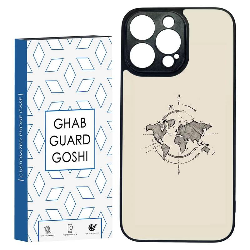 کاور قاب گارد گوشی طرح نقشه کد TPU-175 مناسب برای گوشی موبایل اپل Iphone 14 PRO MAX