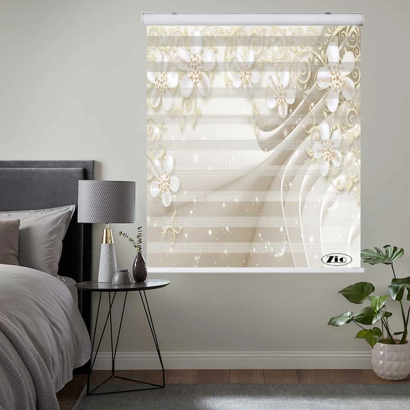 پرده زبرا زیو کد  3D1203 سایز 150x200 سانتی متر