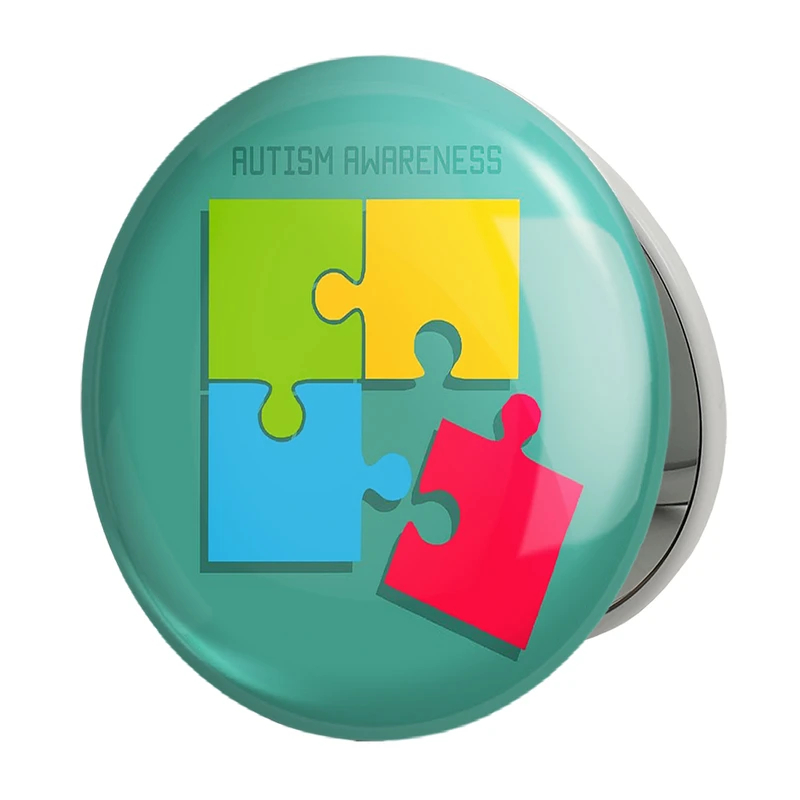 آینه جیبی خندالو طرح اتیسم Autism مدل تاشو کد 26757 
