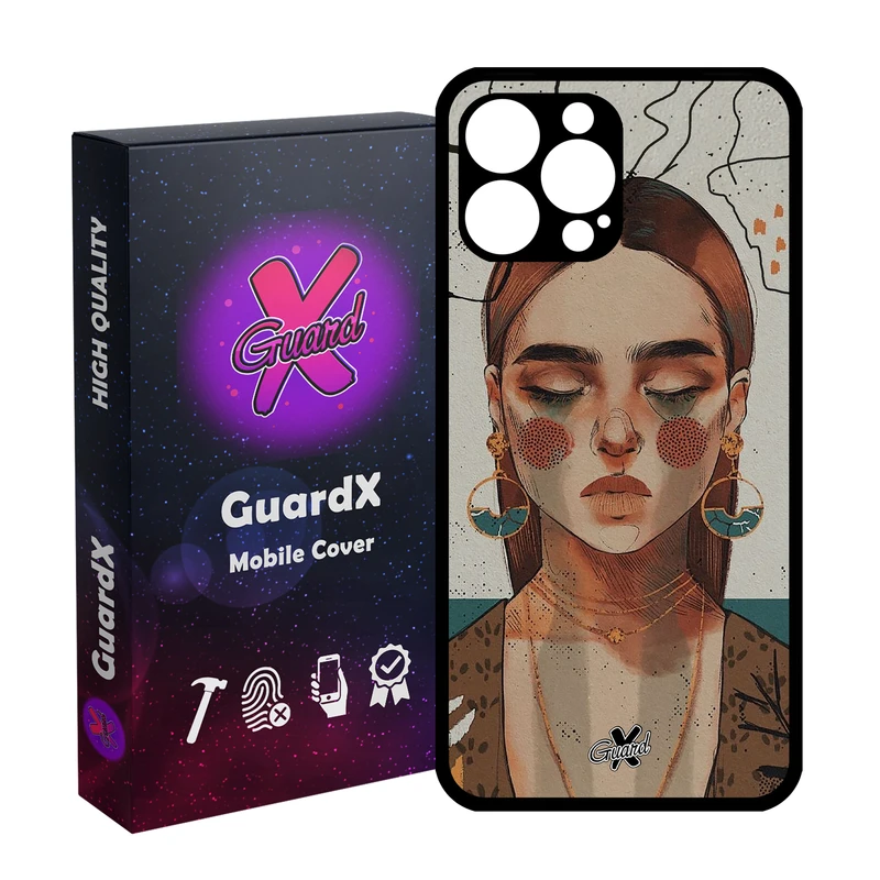 کاور گارد ایکس طرح دختر مدل Glass10318 مناسب برای گوشی موبایل اپل iPhone 14 Pro Max