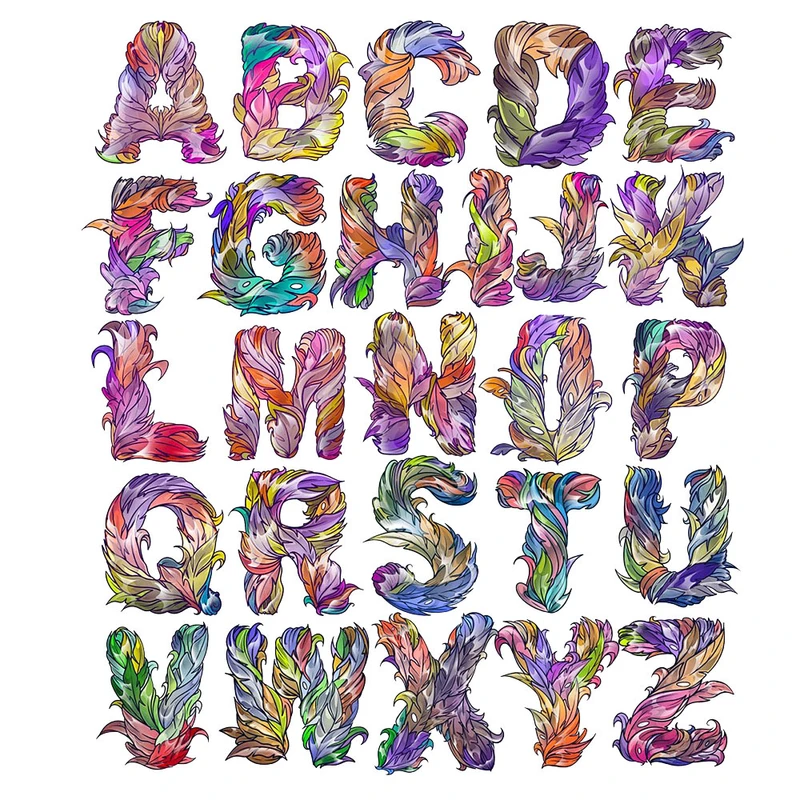 استیکر پارچه و لباس پاد آفرین مدل حروف لاتین کد 18