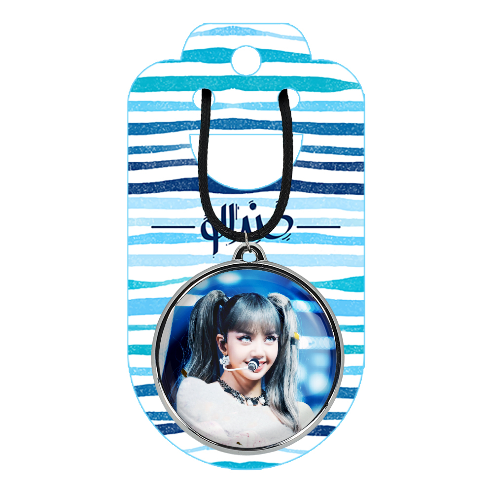 گردنبند خندالو مدل لیسا بلک پینک کد 1430714300