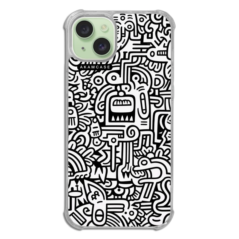 کاور آکام مدل AMC-WTA15PLUS-DOODLE15 مناسب برای گوشی موبایل اپل iPhone 15 Plus